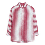 Dou Dou Camicia Tinta Unita con Fantasia A Righe per Bambina DW5P30X BIANCO DOU DOU 