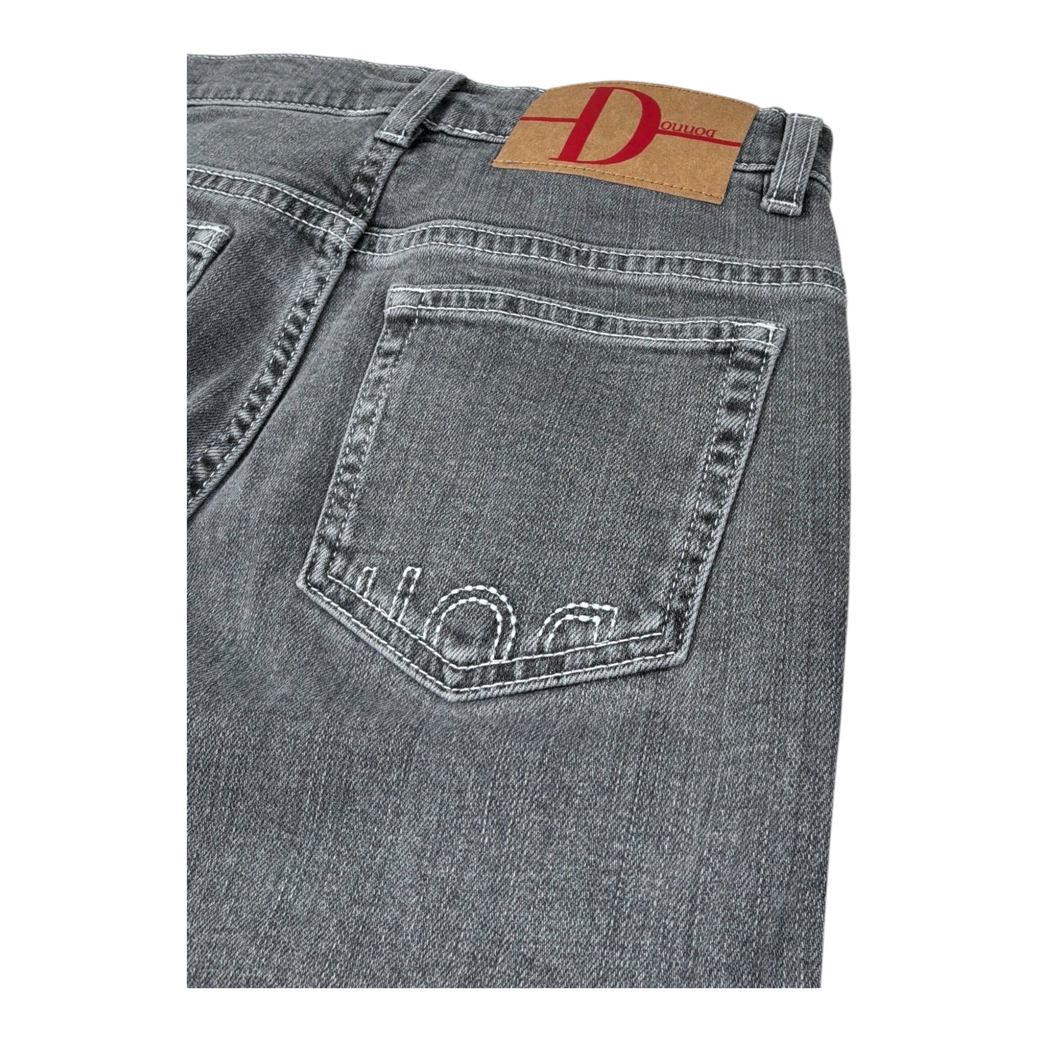 Dou Dou Jeans Tinta Unita con Girovita Regolabile per Bambina DW6P00X GRIGIO DOU DOU 