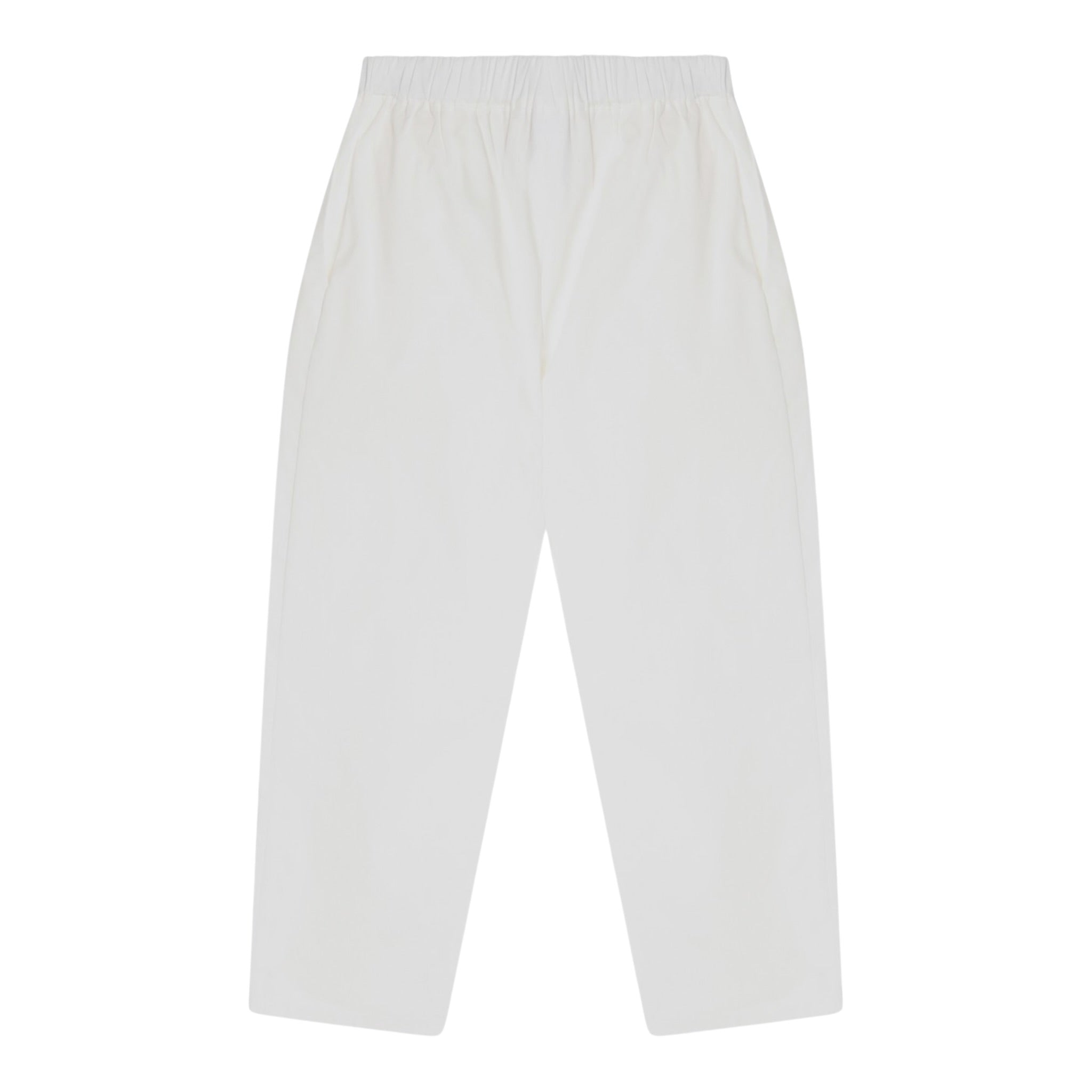 Dou Dou Pantalone Tinta Unita con Elastico In Vita per Bambina DW6P61X BIANCO DOU DOU 