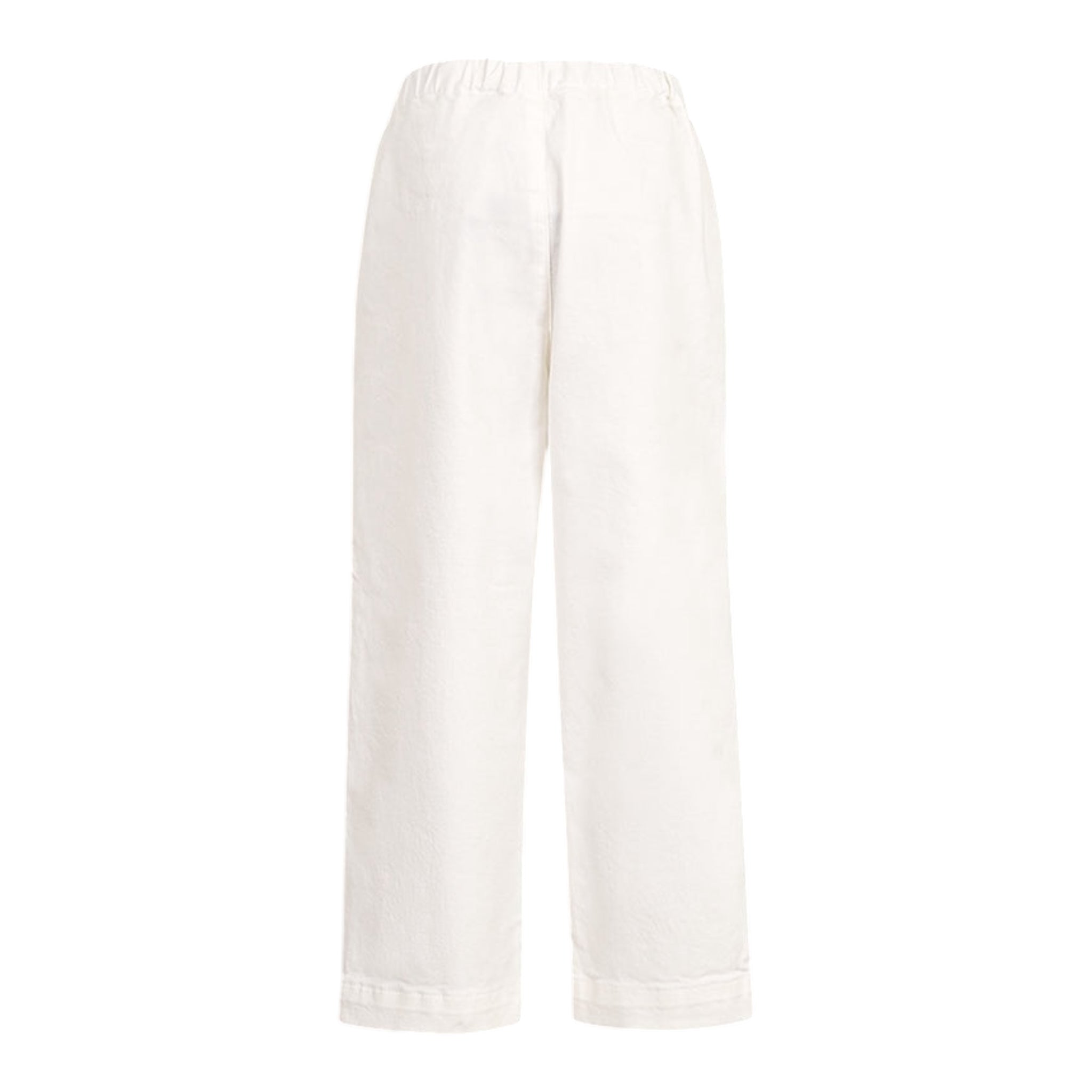 Dou Dou Pantalone Tinta Unita con Logo per Bambina DW6P71X PANNA DOU DOU 