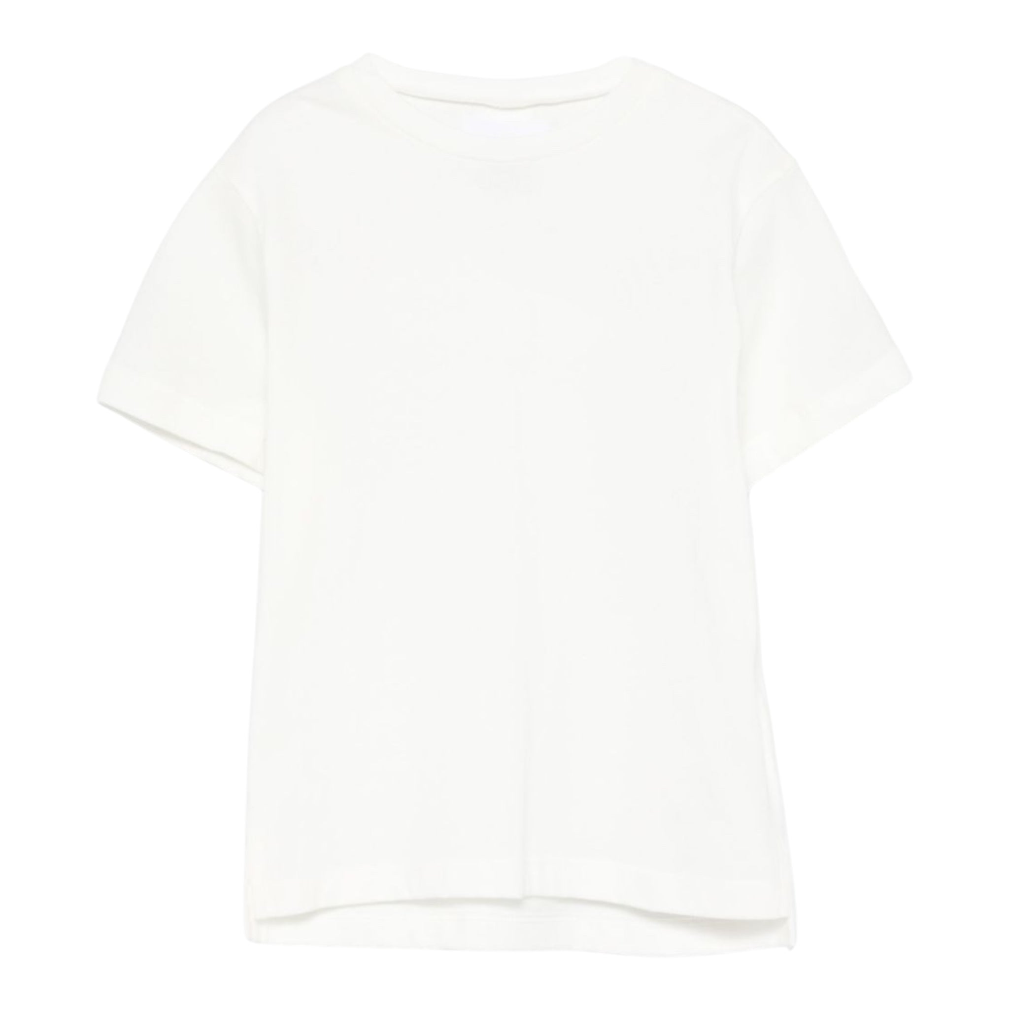 Dou Dou T-Shirt Girocollo Tinta Unita per Bambina DW8P41X BIANCO DOU DOU 