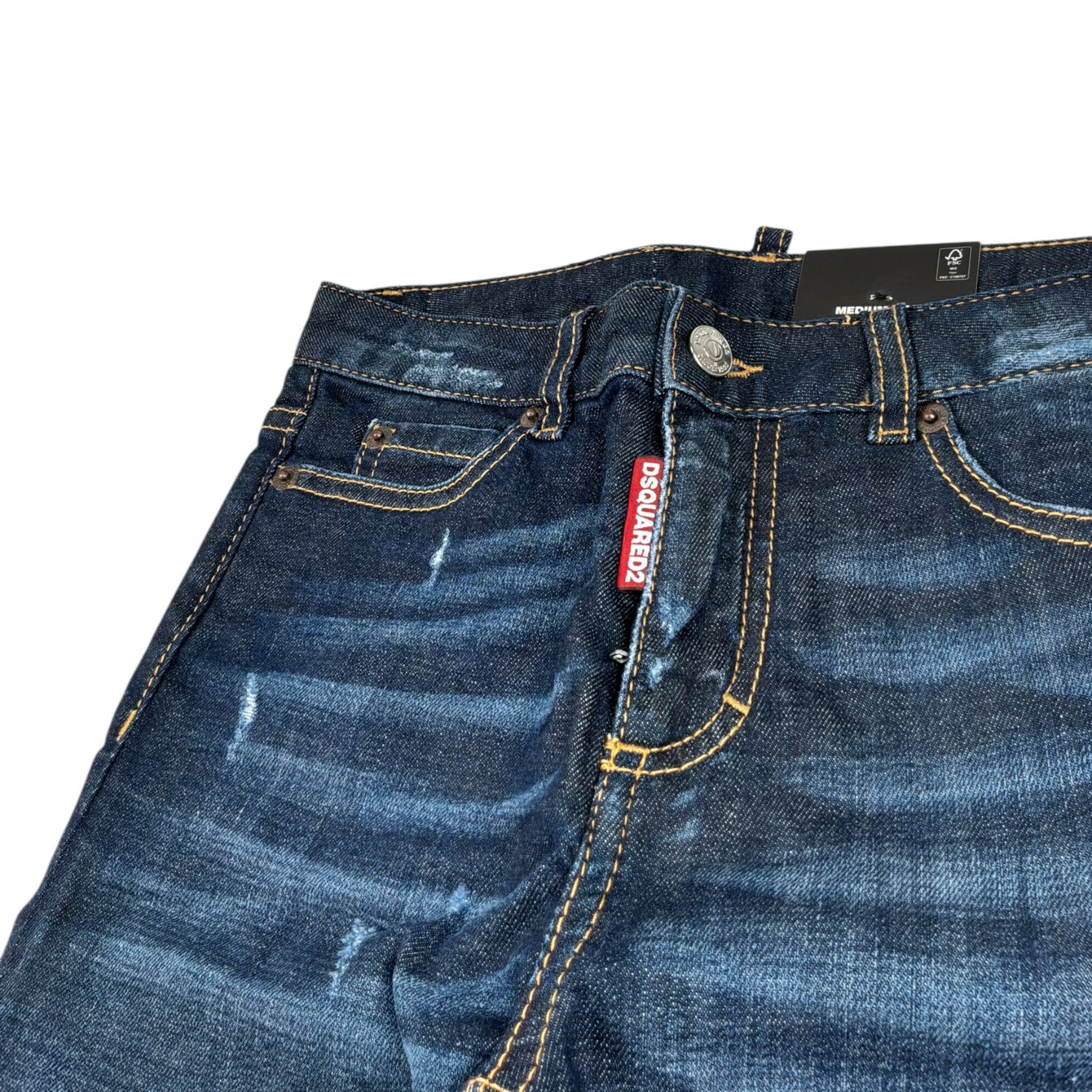 Dsquared2 Jeans Tinta Unita 5 Tasche per Bambino DQ01DX BLU DSQUARED2 