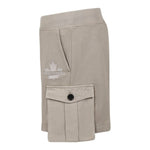 Dsquared2 Bermuda Felpa Tinta Unita con Tasconi per Bambino DQ2720 BEIGE DSQUARED2 