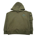 Dsquared2 Felpa Chiusa con Cappuccio Tinta Unita per Bambino DQ2735 VERDE DSQUARED2 