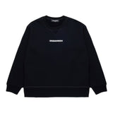 Dsquared2 Felpa Girocollo Tinta Unita con Stampa per Bambino DQ2739X NERO DSQUARED2 