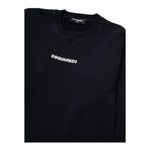 Dsquared2 Felpa Girocollo Tinta Unita con Stampa per Bambino DQ2739X NERO DSQUARED2 