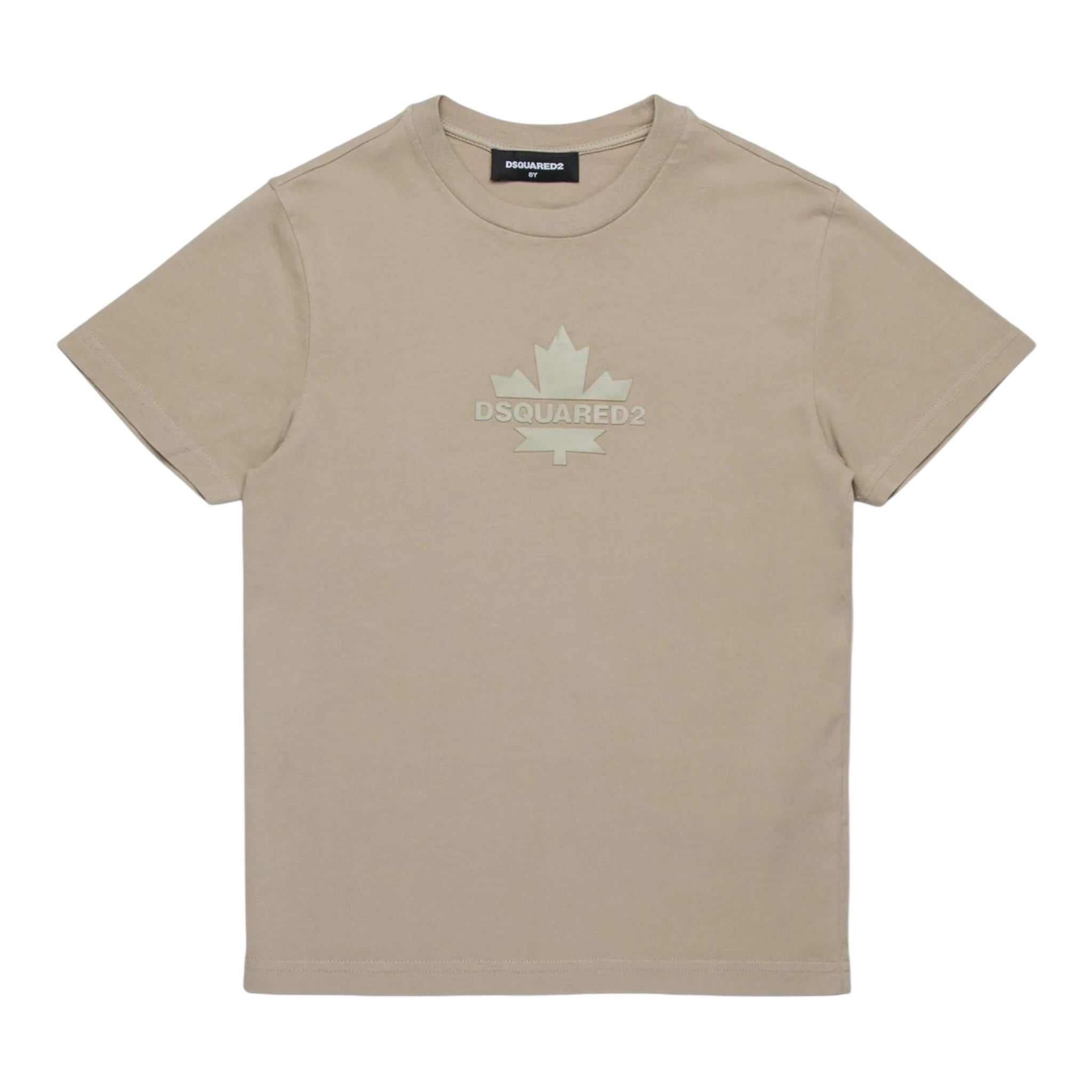Dsquared2 T-Shirt tinta unita con Stampa Beige per Bambino DQ2856X BEIGE DSQUARED2 