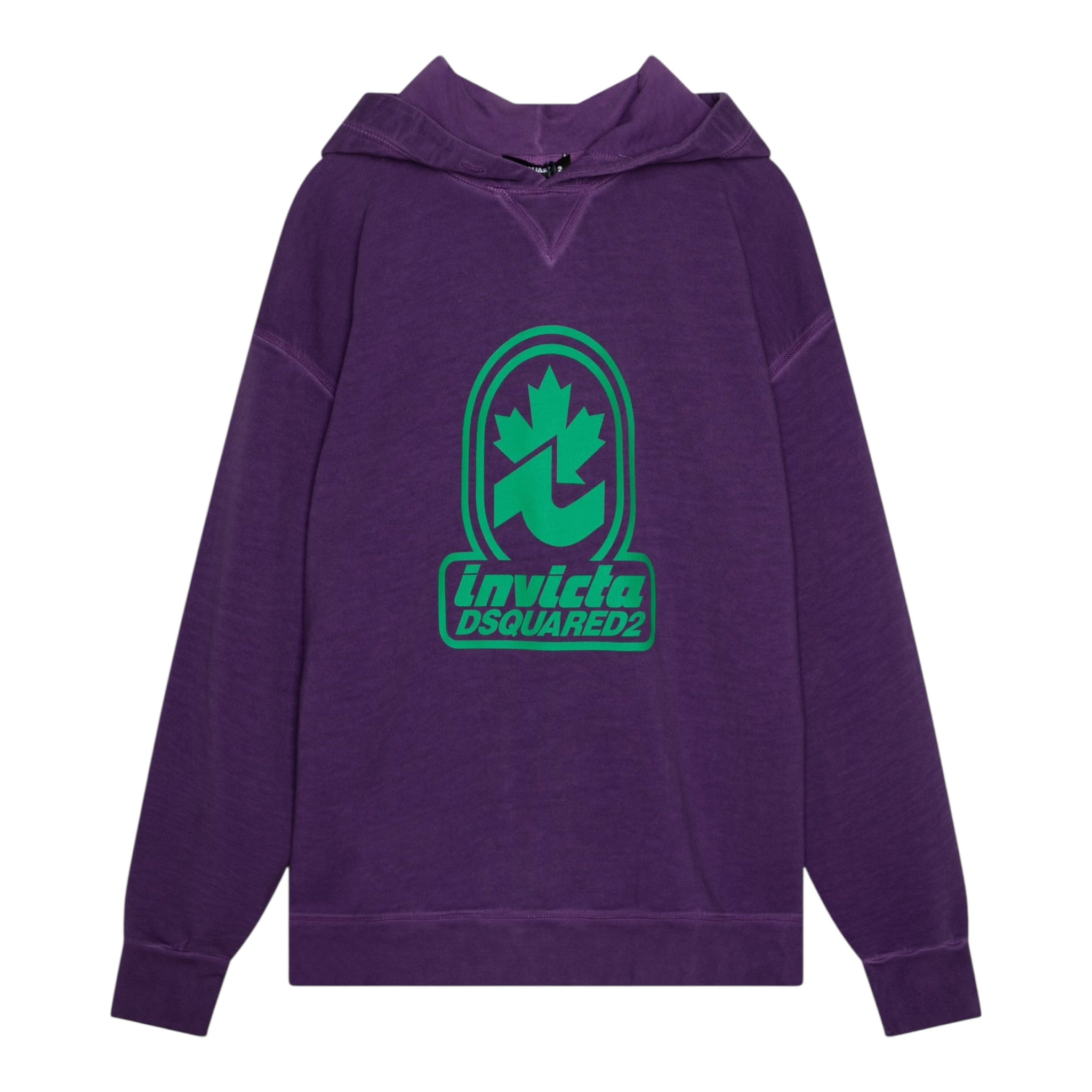 Dsquared2 Felpa Chiusa con Cappuccio tinta unita con Stampa,Collaborazione con Invicta Viola per Bambino DQ2907XX VIOLA DSQUARED2 