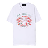 Dsquared2 T-Shirt Tinta Unita Girocollo con Stampa per Bambino DQ2975 BIANCO DSQUARED2 