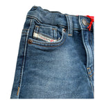 Dsquared2 Bermuda In Denim Tinta Unita Girovita Regolabile per Neonato K00362 BLU DIESEL 