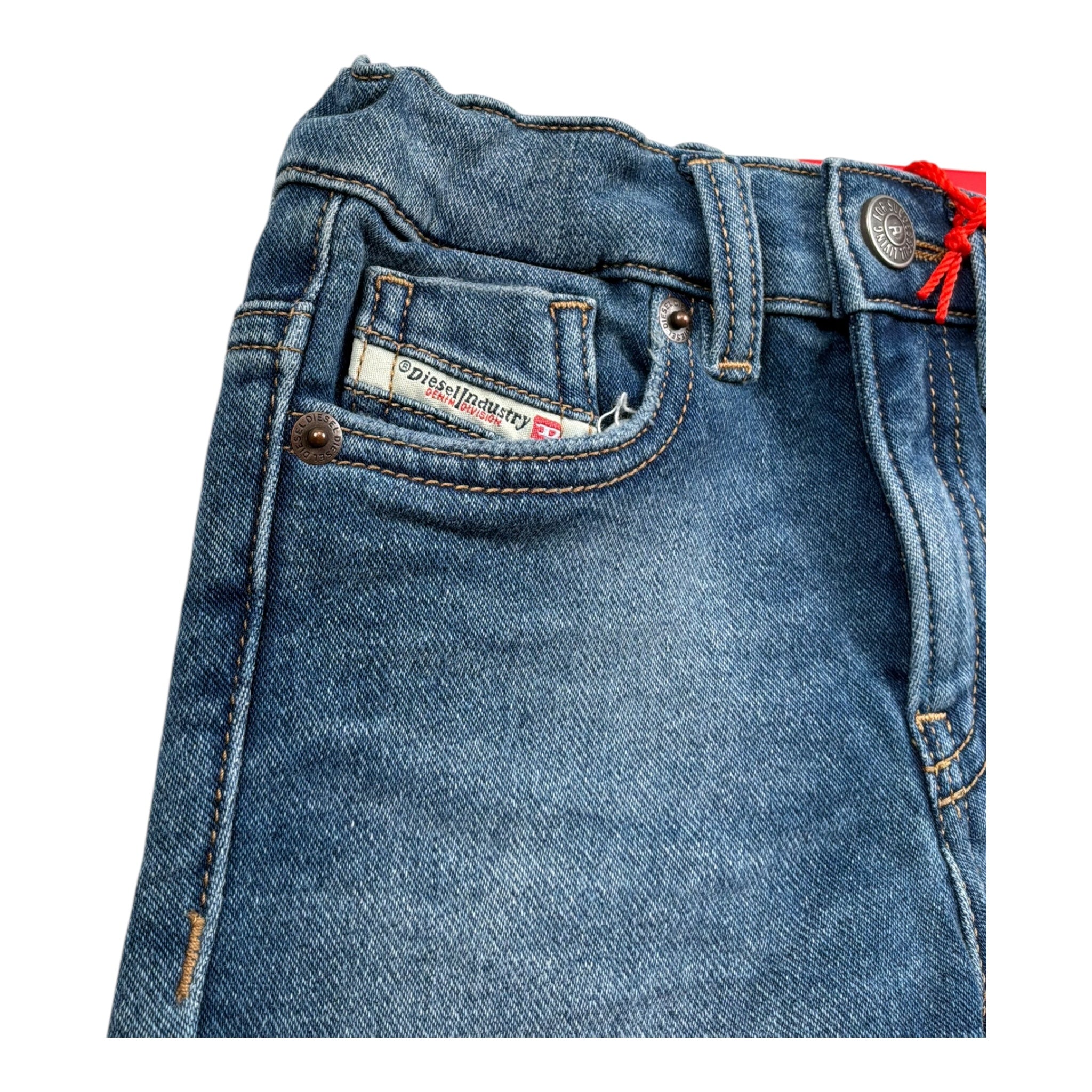 Dsquared2 Bermuda In Denim Tinta Unita Girovita Regolabile per Neonato K00362 BLU DIESEL 