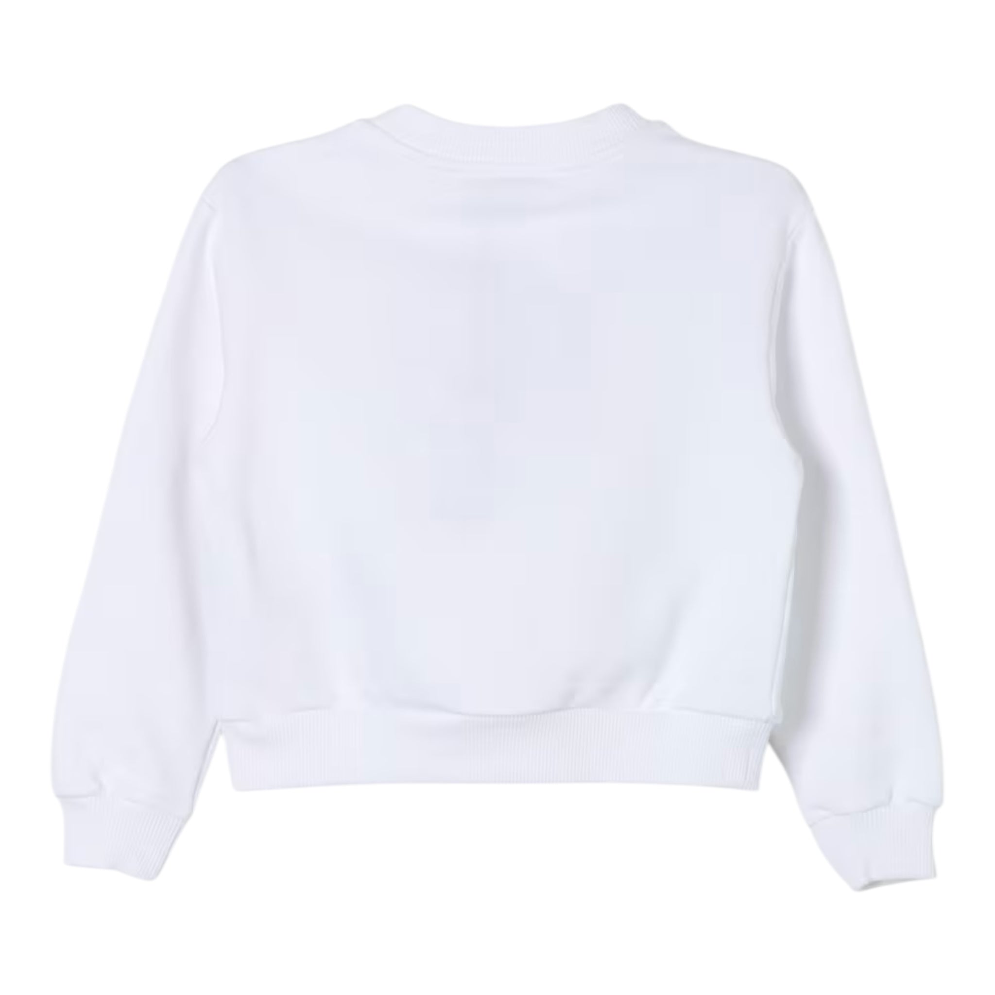 Dsquared2 Felpa Chiusa Girocollo Tinta Unita con Logo per Bambina L4IWHZ BIANCO DOLCE & GABBANA 