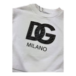 Dsquared2 Felpa Chiusa Girocollo Tinta Unita con Logo per Bambina L4IWHZ BIANCO DOLCE & GABBANA 