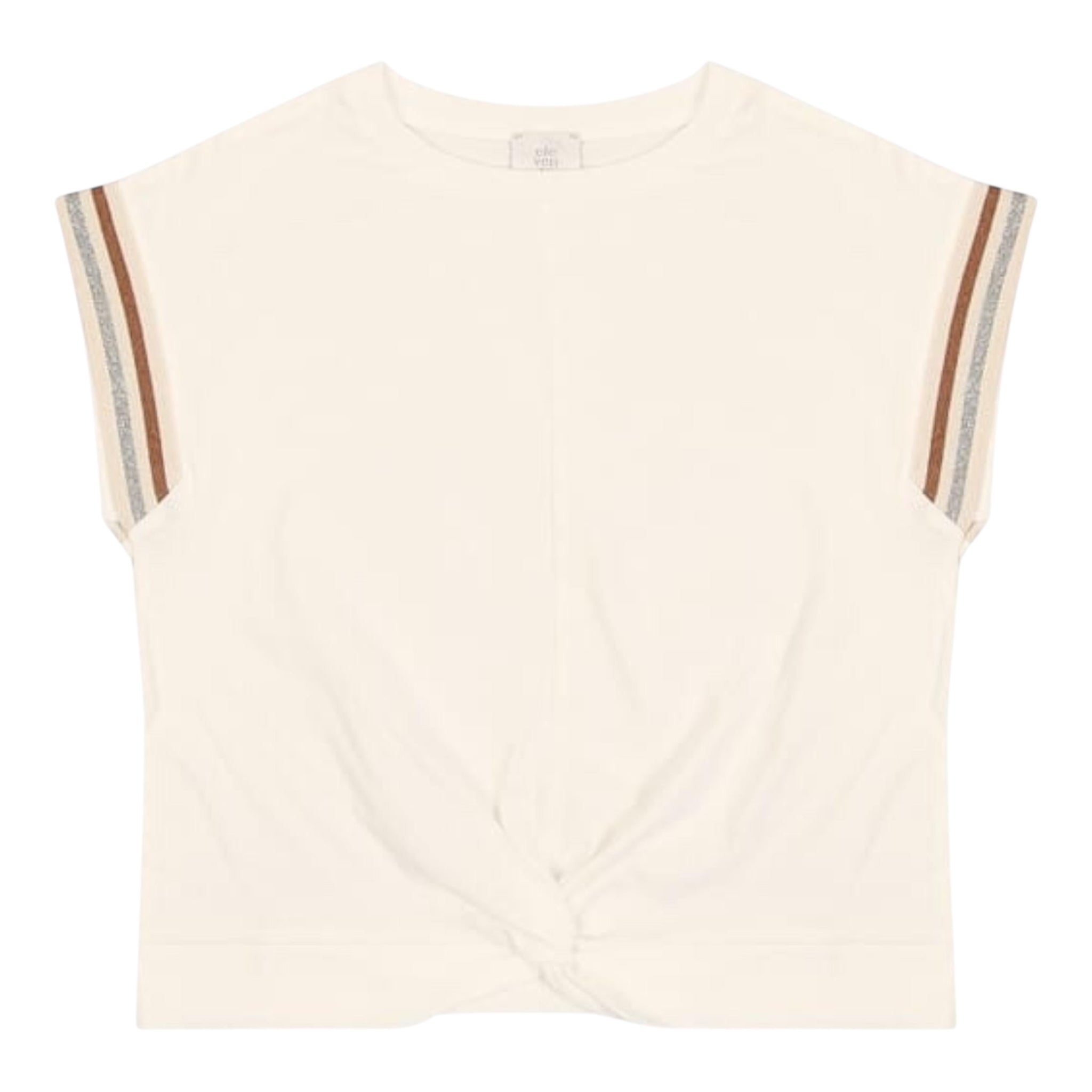 Eleventy T-Shirt Tinta Unita Girocollo per Bambina EU8A22 BIANCO ELEVENTY 