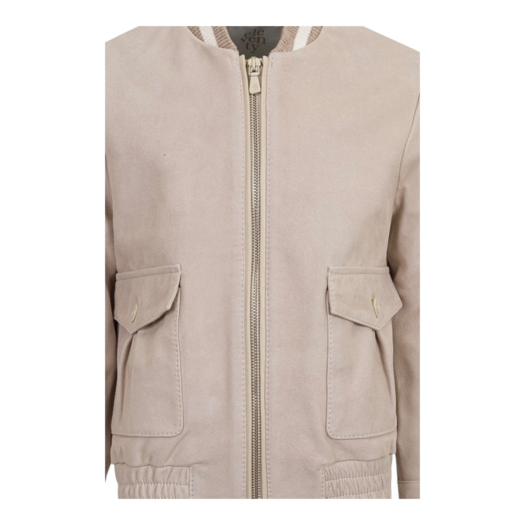 Eleventy Giubbino Tinta Unita con Zip per Bambino EW2P27 BEIGE ELEVENTY 