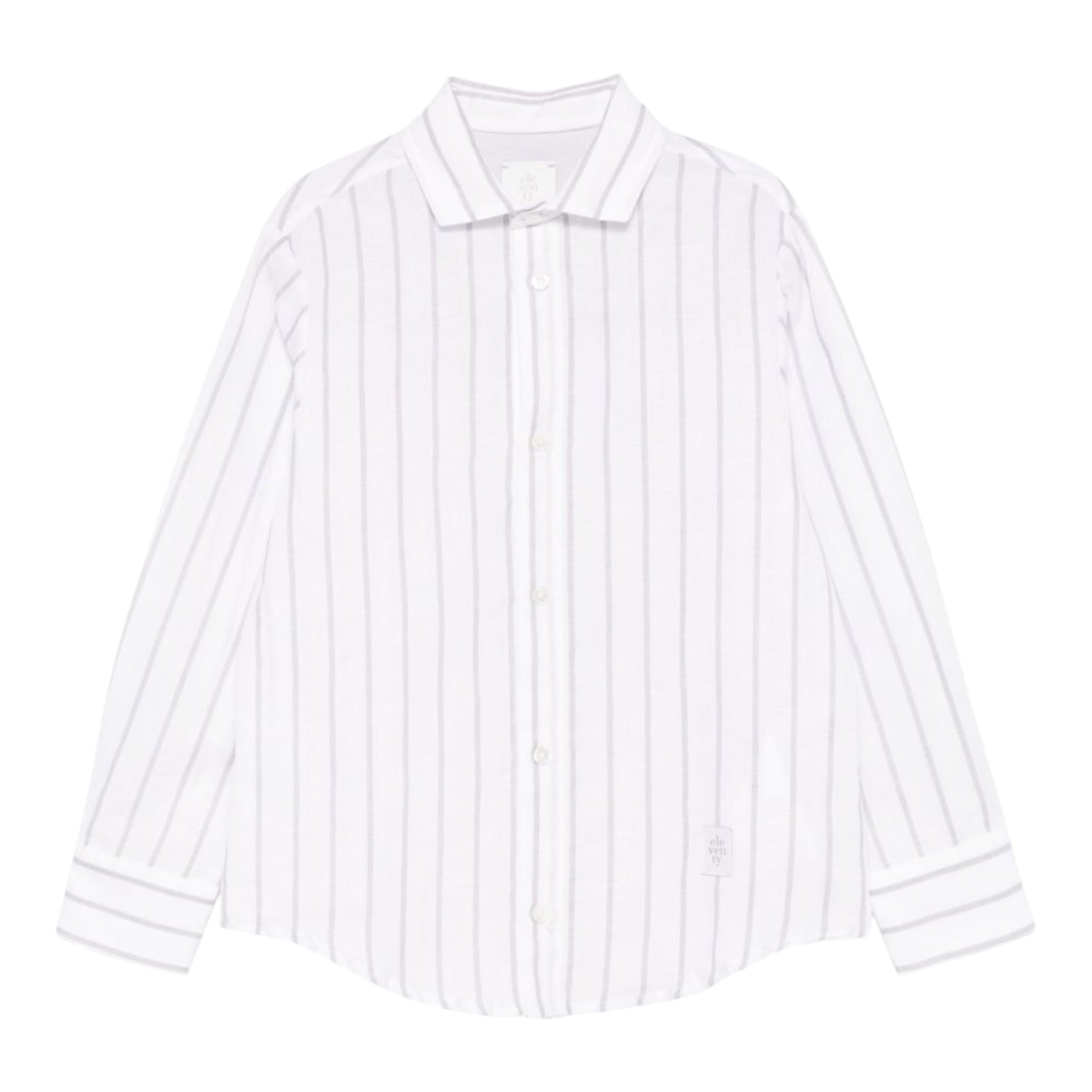 Eleventy Camicia Tinta Unita Fantasia A Righe per Bambino EW5P30XX BIANCO ELEVENTY 