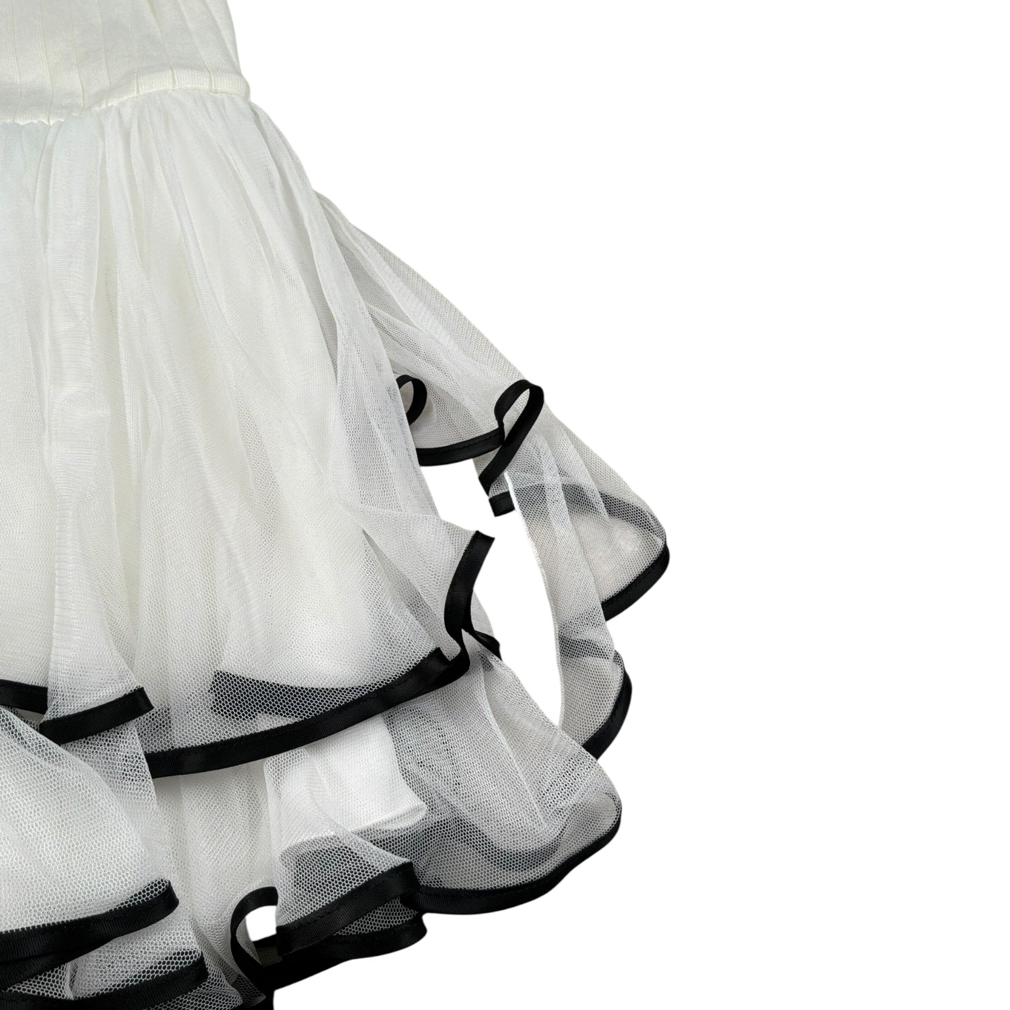 Elisabetta Franchi Abito Bretelline Tinta Unita con Tulle per Bambina EFAB594 BIANCO ELISABETTA FRANCHI 