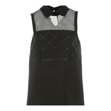 Elisabetta Franchi Abito Giromanica Tinta Unita con Brillantini per Bambina EFAB618X NERO ELISABETTA FRANCHI 
