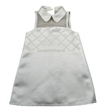 Elisabetta Franchi Abito Giromanica Tinta Unita con Brillantini per Bambina EFAB618XX BIANCO ELISABETTA FRANCHI 