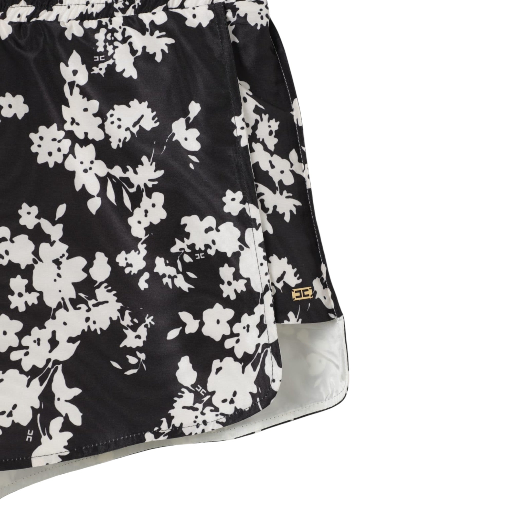 Elisabetta Franchi Short Tinta Unita Stampa Fantaisa per Bambina EFBE069 NERO ELISABETTA FRANCHI 