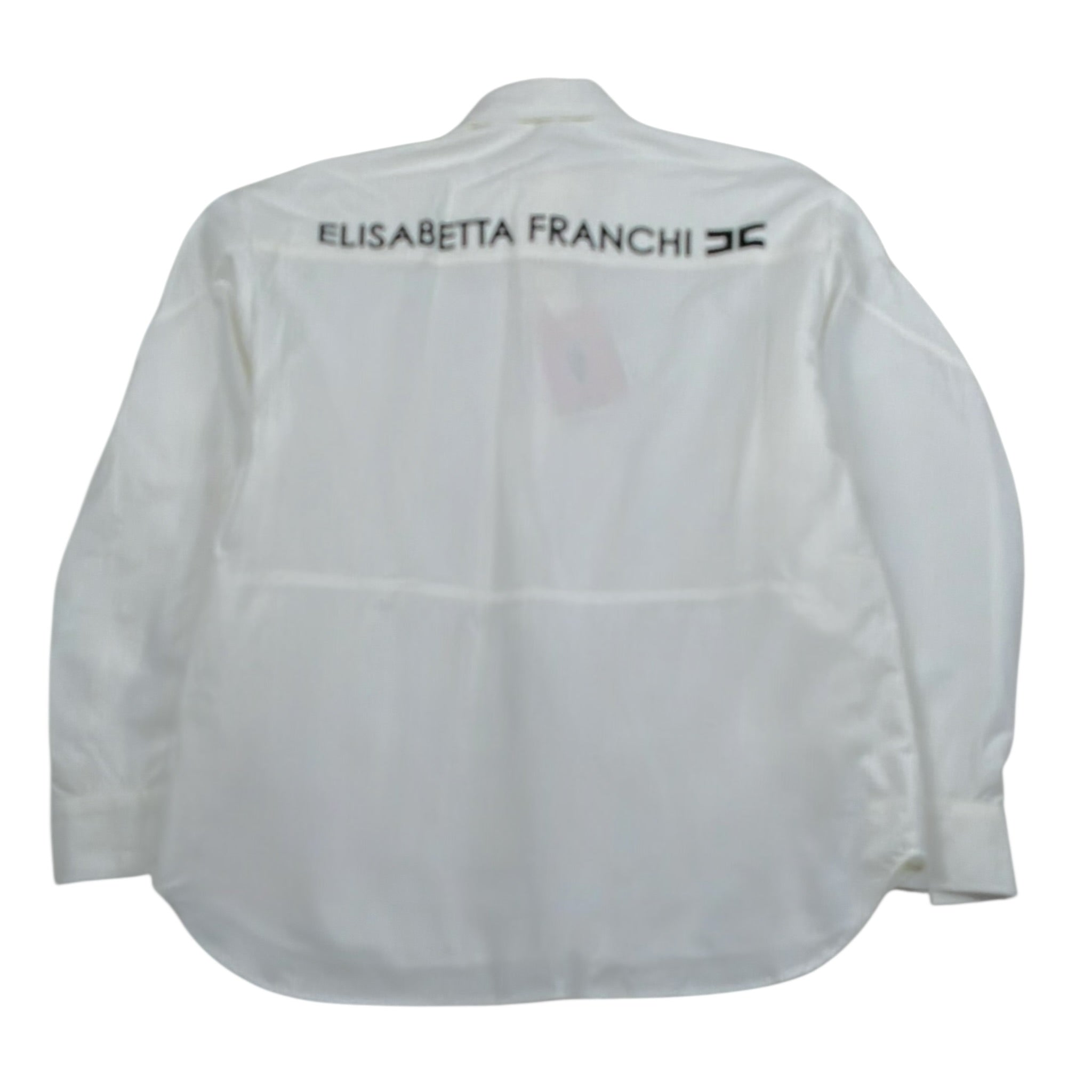 Elisabetta Franchi Camicia Tinta Unita Over per Bambina EFC238 PANNA ELISABETTA FRANCHI 