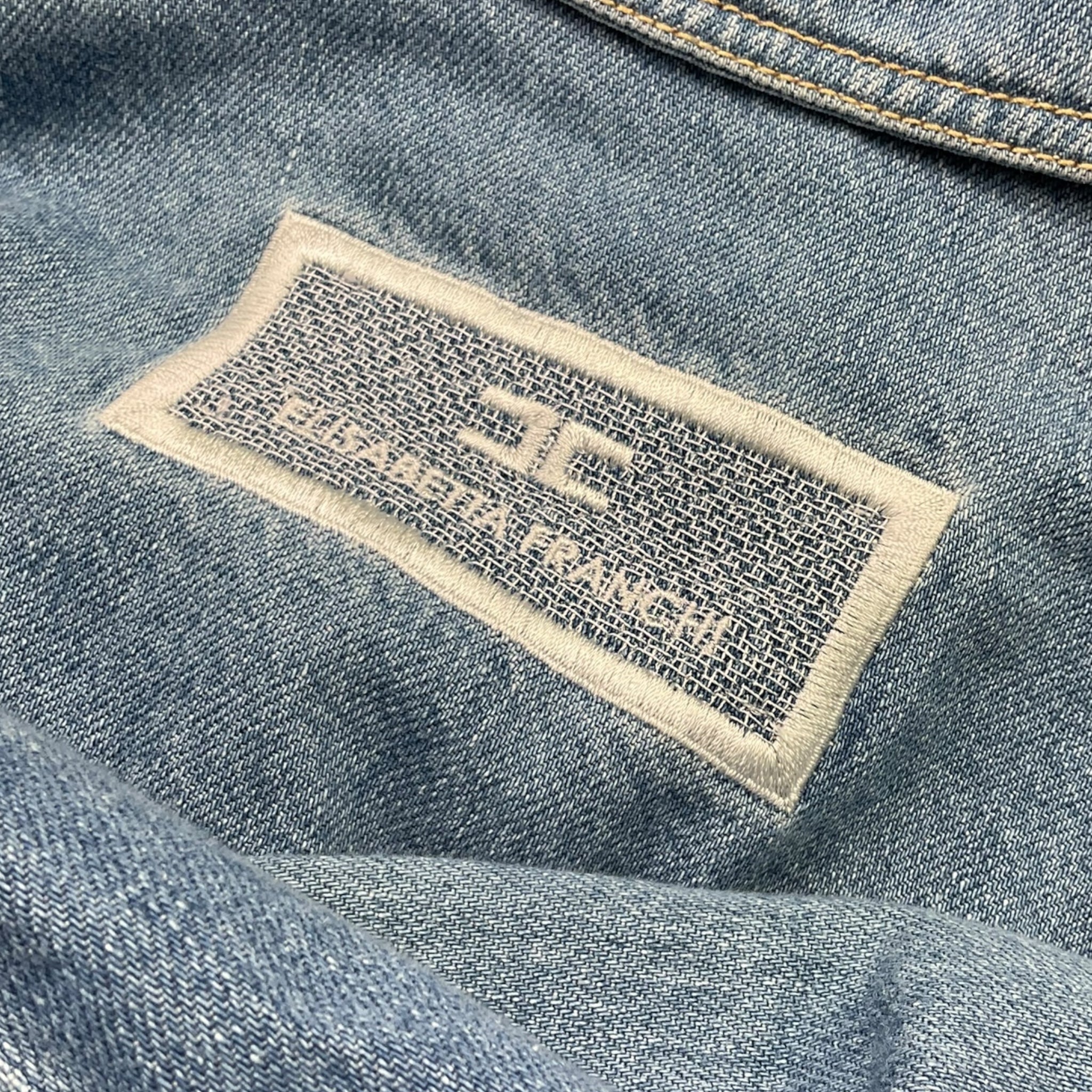 Elisabetta Franch icamiciaManica Lunga Tinta Unita In Denim per Bambina EFGB123X AZZURRO ELISABETTA FRANCHI 