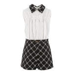 Elisabetta Franchi Tuta Giromanica Bicolore per Bambina EFTA100XX BIANCO/NERO ELISABETTA FRANCHI 