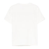 Elisabetta Franchi T-Shirt Girocollo Tinta Unita con Applicazioni Brillantini per Bambina EFTS239X BIANCO ELISABETTA FRANCHI 