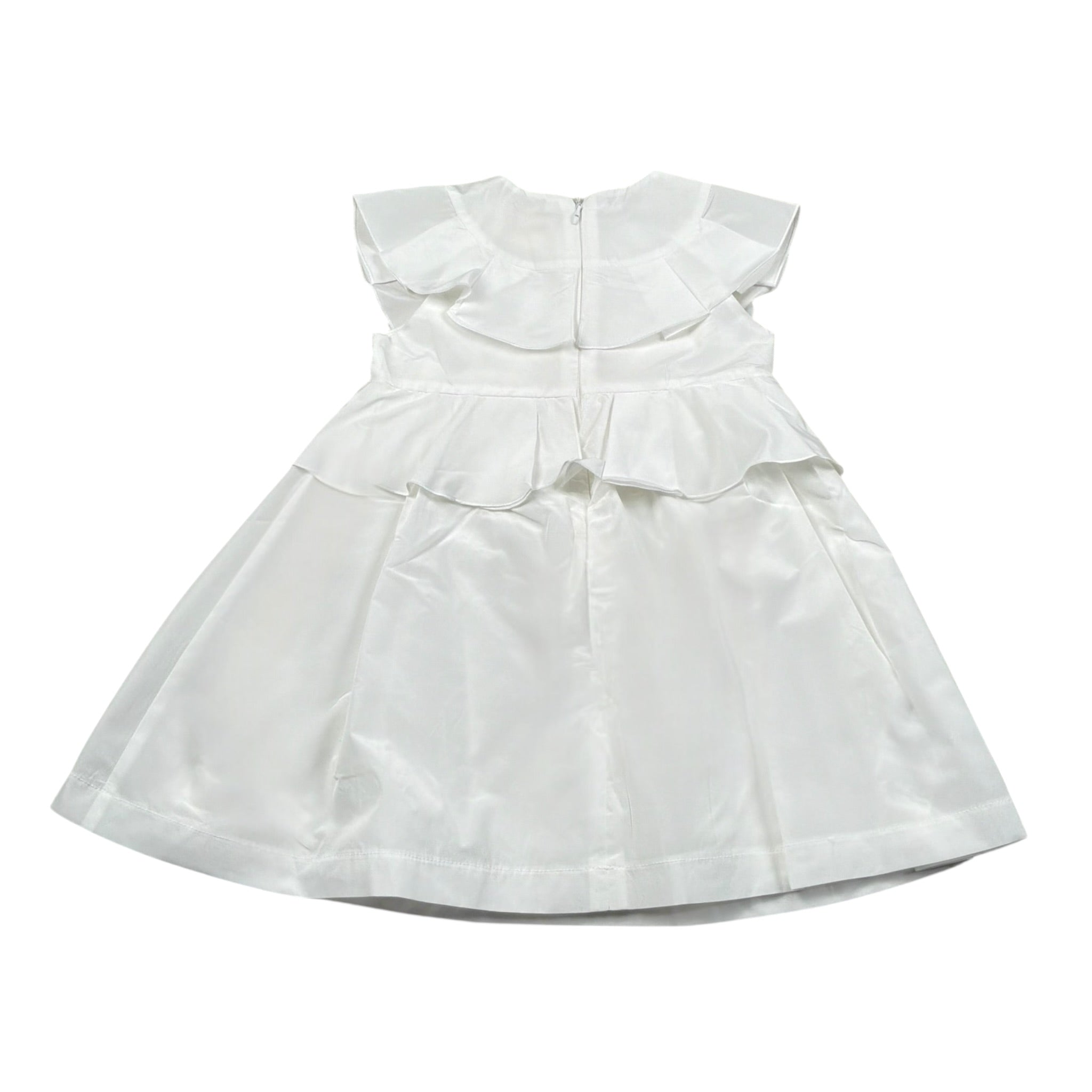 Elisabetta Franchi Abito Tinta Unita con Rouches per Neonata EGAB198X BIANCO ELISABETTA FRANCHI 