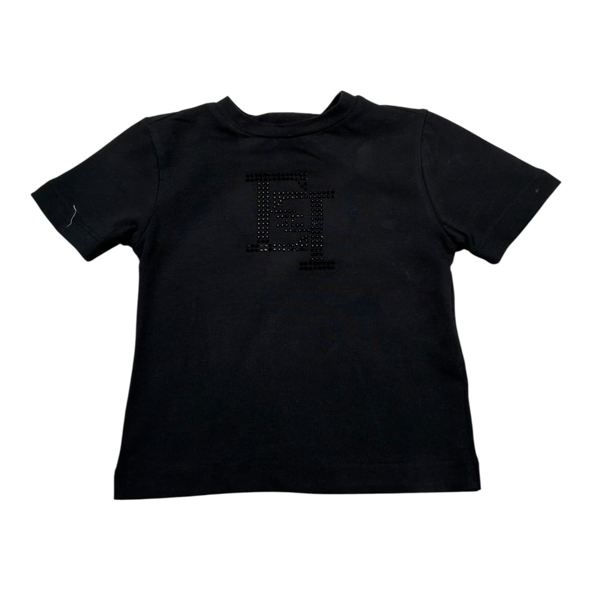 Elisabetta Franchi T-Shirt Girocollo Tinta Unita con Stampa per Neonata EGTS082 NERO ELISABETTA FRANCHI 