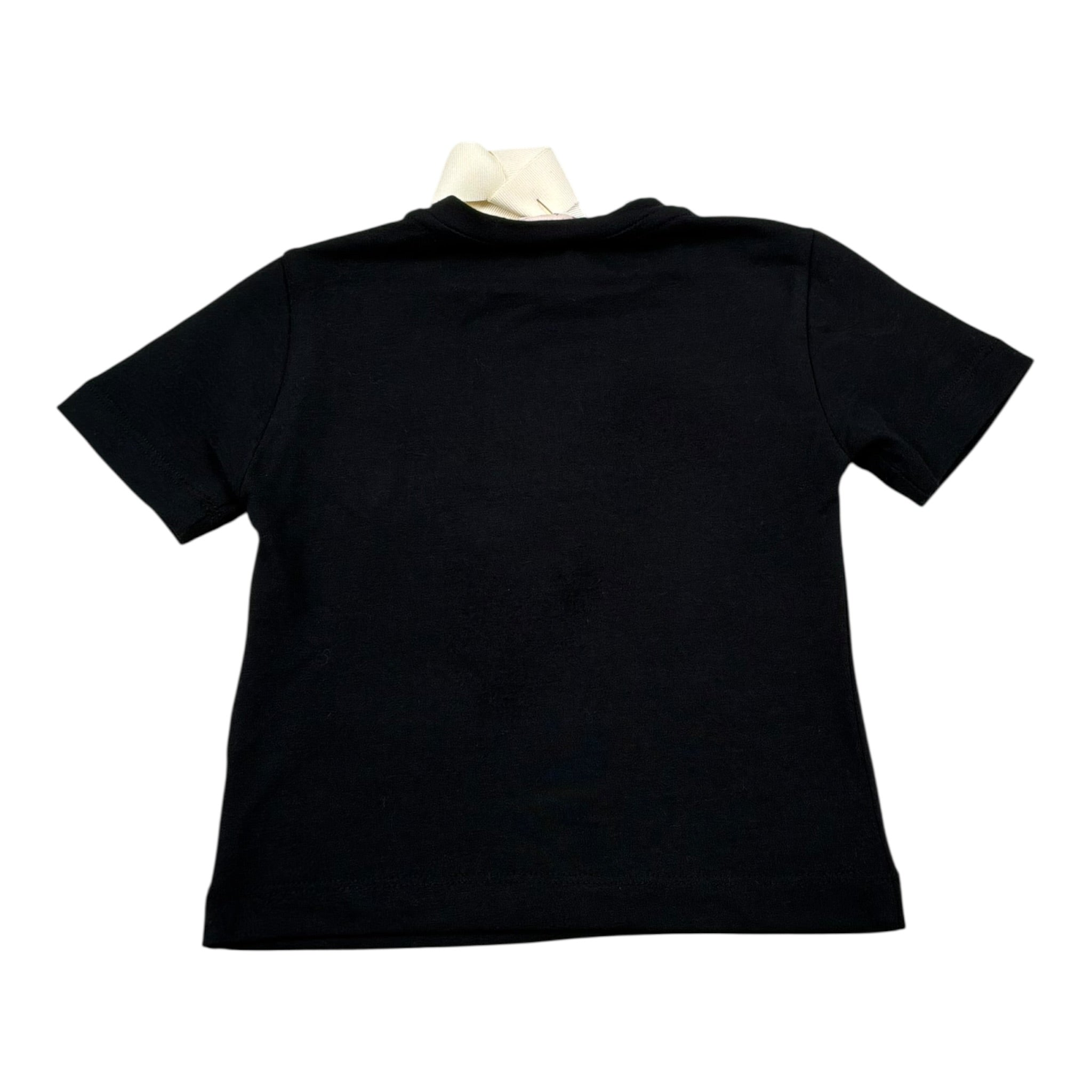 Elisabetta Franchi T-Shirt Girocollo Tinta Unita con Stampa per Neonata EGTS082 NERO ELISABETTA FRANCHI 
