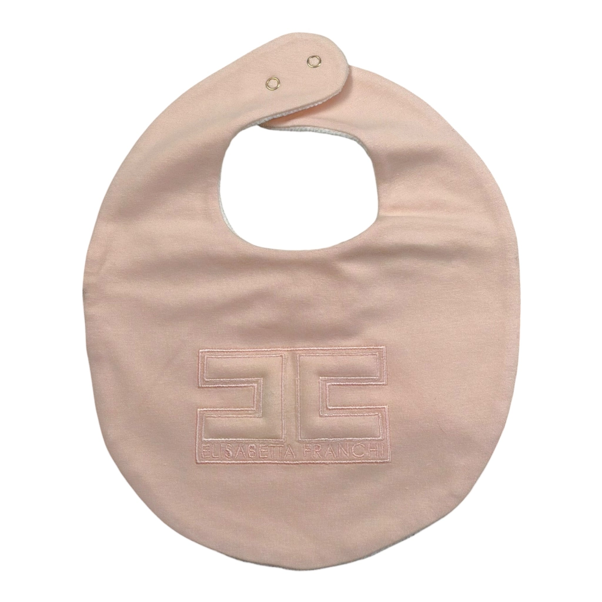 Elisabetta Franchi Bavetta Tinta Unita Logata per Neonata ENBA045 ROSA ELISABETTA FRANCHI 