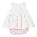 Elisabetta Franchi Completo 2 Pezzi Camicia-Coulotte Bicolore per Neonata ENCD098 BIANCO/ROSA ELISABETTA FRANCHI 