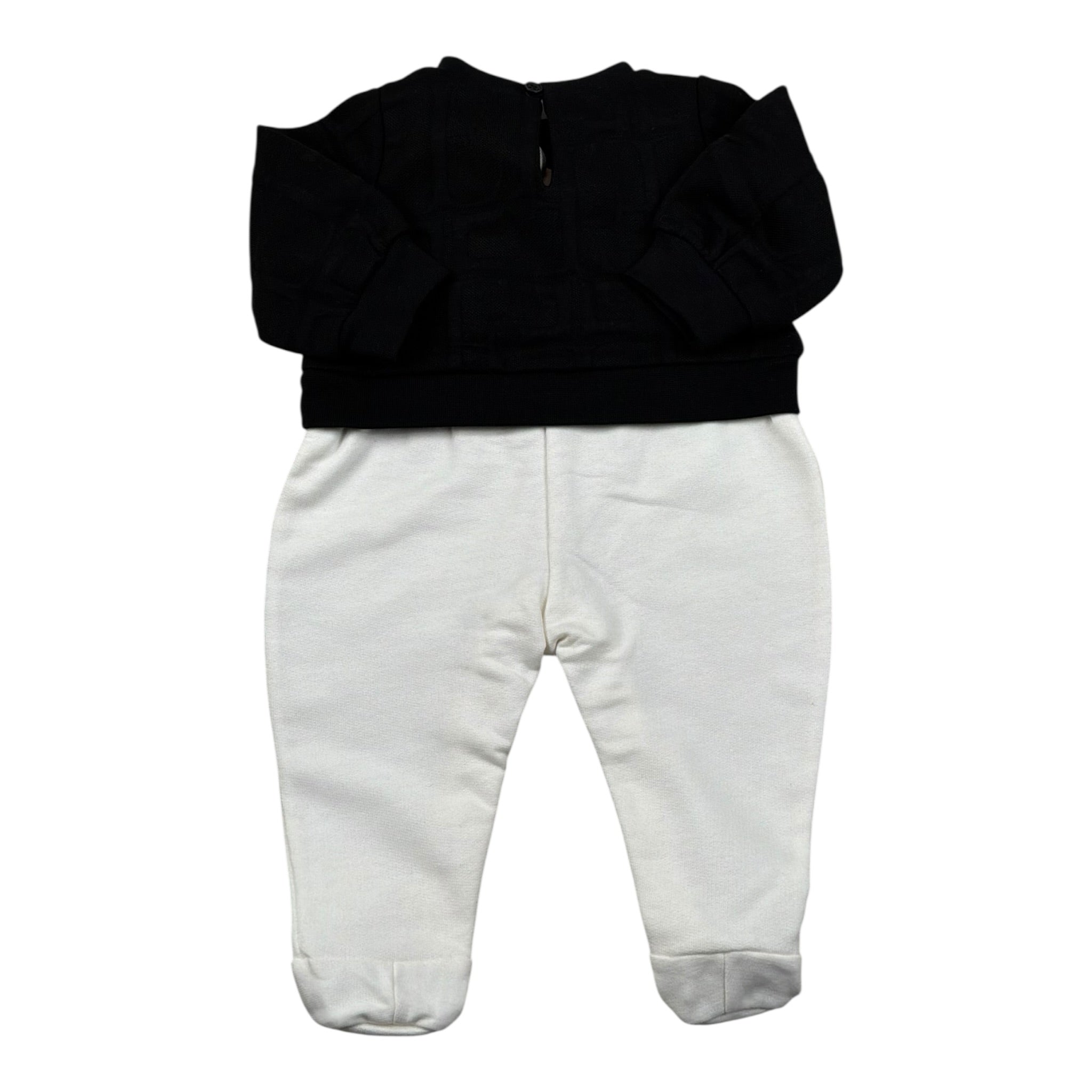 Elisabetta Franchi Tutina Biclore con Stampa per Neonata ENTU107 BIANCO/NERO ELISABETTA FRANCHI 