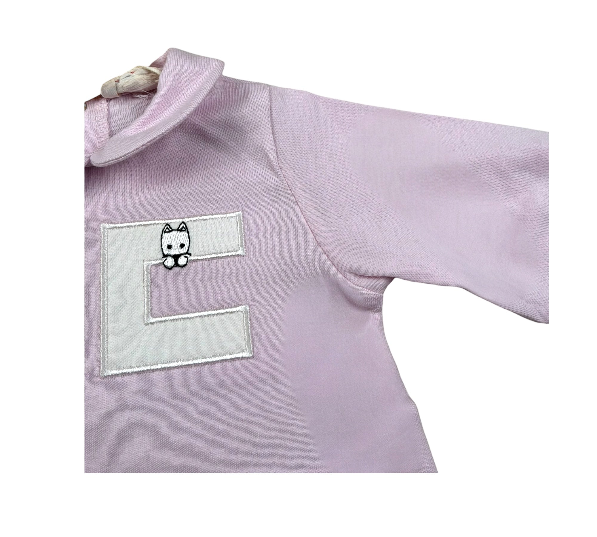 Elisabetta Franchi Tutina Manica Lunga Tinta Unita con Ricami per Neonata ENTU131X LILLA ELISABETTA FRANCHI 