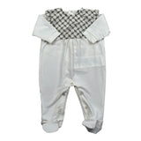 Elisabetta Franchi Tutina Manica Lunga Tinta Unita con Stampe per Neonata ENTU51 BIANCO ELISABETTA FRANCHI 