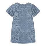 Emporio Armani Abito Manica Lunga Girocollo Tinta Unita con Lgo per Bambina 3D3A06 BLU EMPORIO ARMANI 