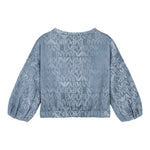 Emporio Armani Felpa Chiusa Girocollo Tinta con Logo per Bambina 3D3M02 BLU EMPORIO ARMANI 