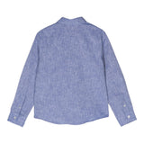 Emporio Armani Camicia Tinta Unita con Manica Lunga E Microfantasia per Bambino 3D4CJDX AZZURRO EMPORIO ARMANI 