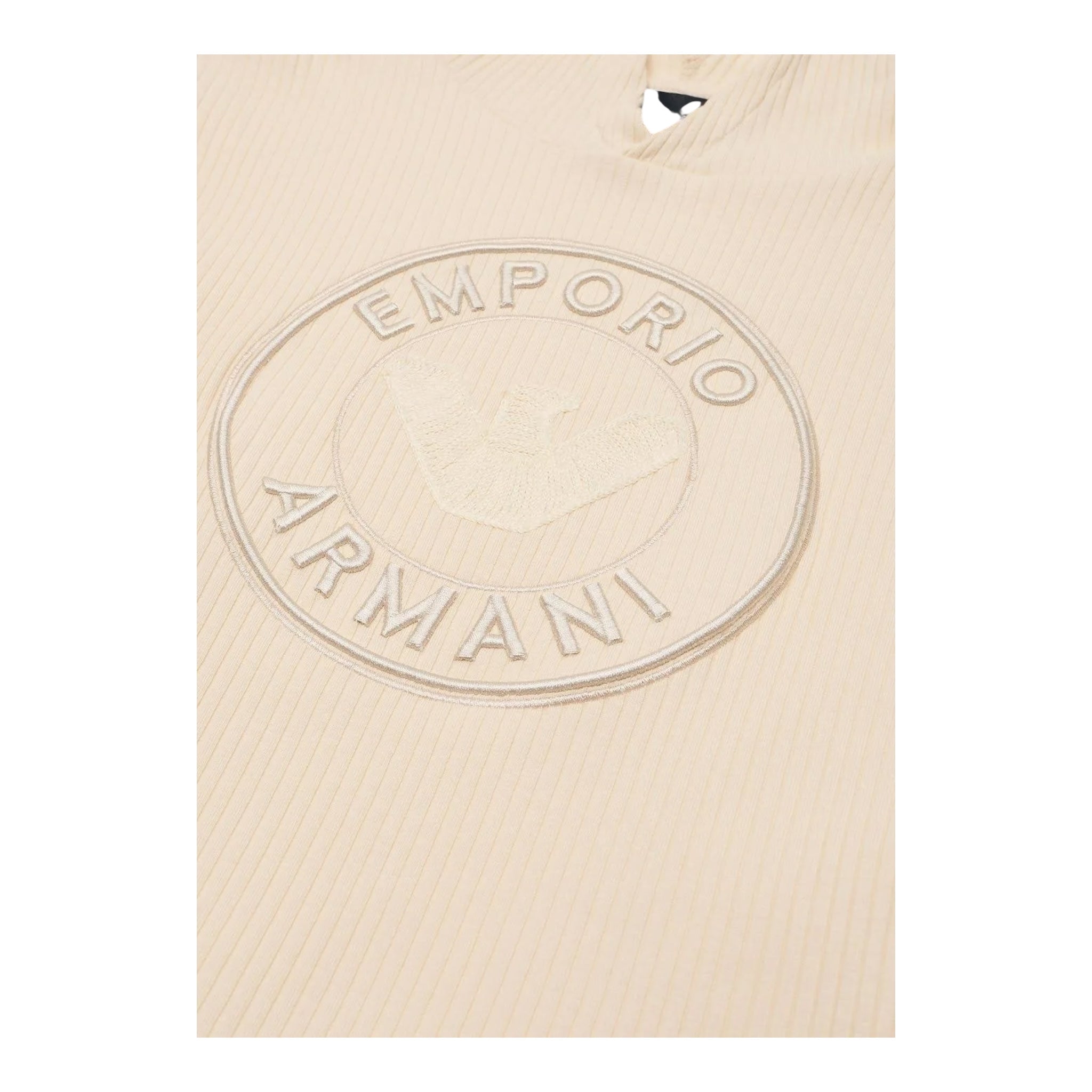 Emporio Armani Felpa Tinta Unita con Cappuccio per Bambino 3D4MJ7 BEIGE EMPORIO ARMANI 