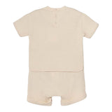 Emporio Armani Completo 2 Pezzi T-Shirt In Filo-Bermuda per Neonato 3DHVJ5 BEIGE EMPORIO ARMANI 