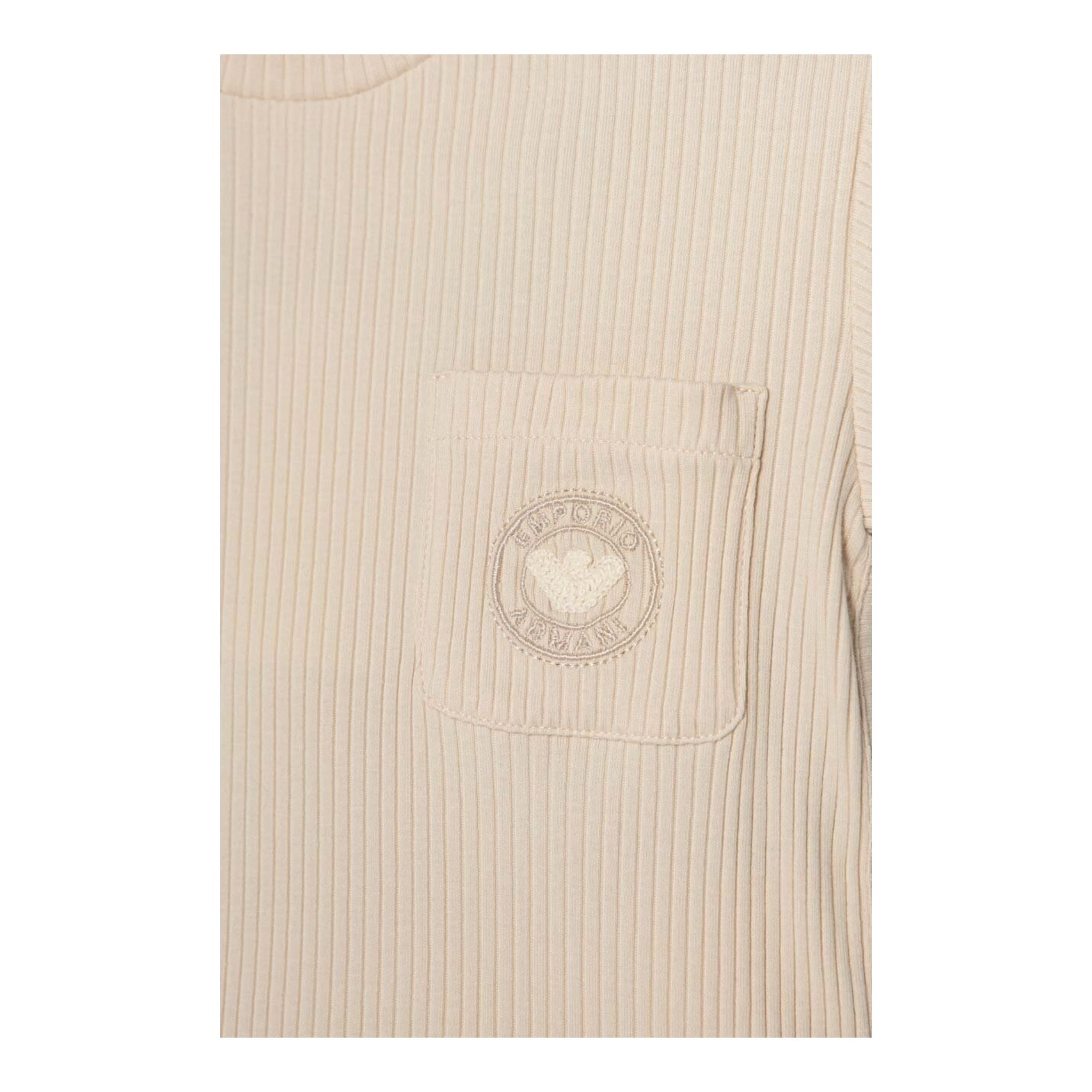 Emporio Armani Completo 2 Pezzi T-Shirt In Filo-Bermuda per Neonato 3DHVJ5 BEIGE EMPORIO ARMANI 
