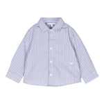 Emporio Armani Camicia Tinta Unita con Manica Lunga Fantasia A Righe per Neonato 6DHCJD AZZURRO EMPORIO ARMANI 