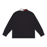 Emporio Armani Polo Manica Lunga Tinta Unita con Logo per Neonato 6DHFJ3 BLU EMPORIO ARMANI 