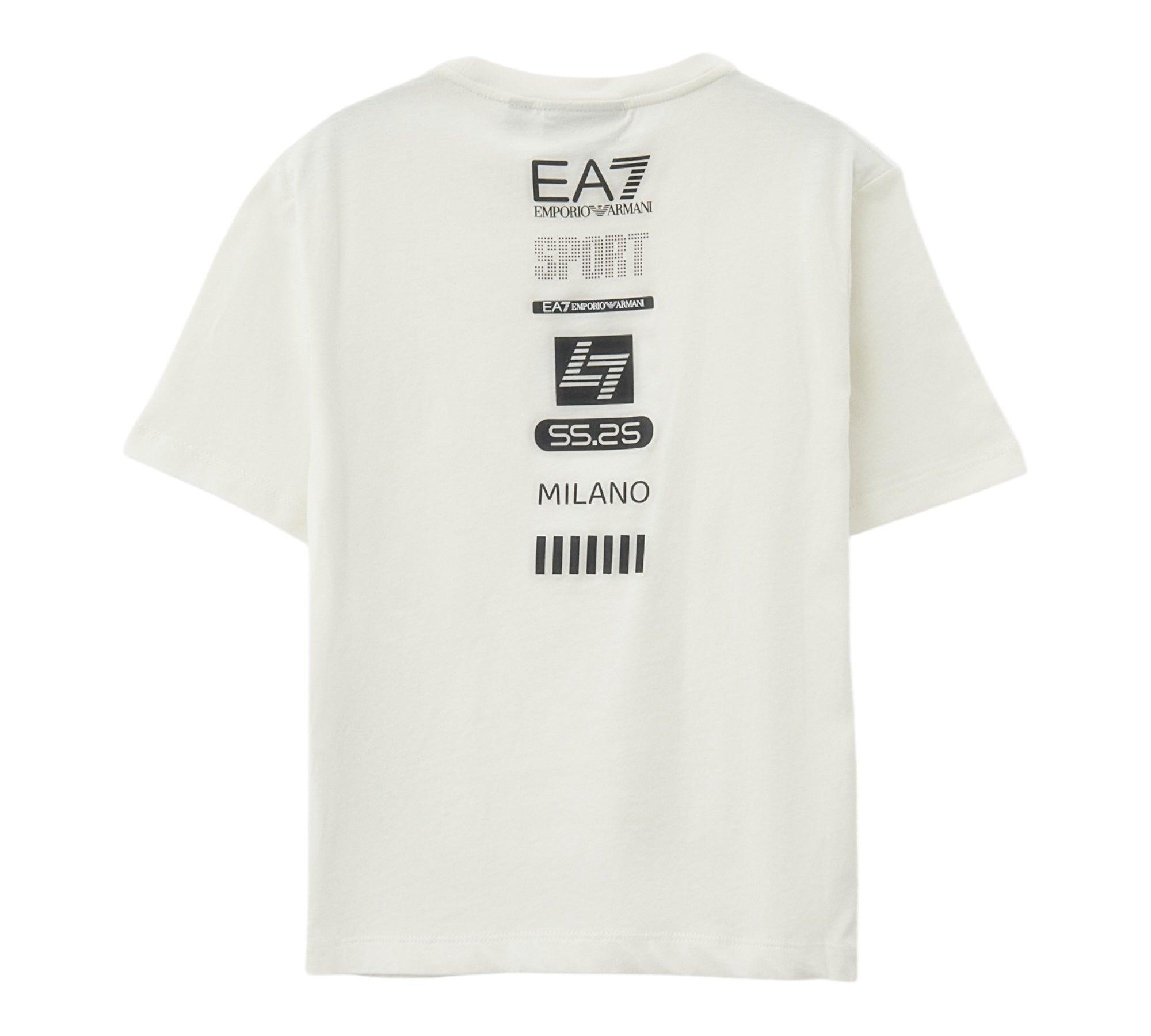 Emporio Armani Completo 2 Pezzi T-Shirt-Bermuda Bicolore per Bambino 7B000068 PANNA/NERO EMPORIO ARMANI 