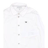 Emporio Armani Camicia Manica Lunga Tinta Unita per Neonato 8NHC01 BIANCO EMPORIO ARMANI 