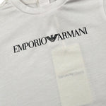 Emporio Armani T-Shirt tinta unita con Stampa Bianco per Neonato 8NHTN5 BIANCO EMPORIO ARMANI 