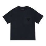 Emporio Armani T-Shirt Girocollo Tinta Unita con Taschino per Bambino EB000230 BLU EMPORIO ARMANI 