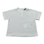 Emporio Armani T-Shirt Girocollo Tinta Unita con Logo per Neonato EB000375 PANNA EMPORIO ARMANI 