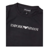 Emporio Armani T-Shirt Girocollo Tinta Unita con Stemma Logo per Bambino EB0004211 BLU EMPORIO ARMANI 